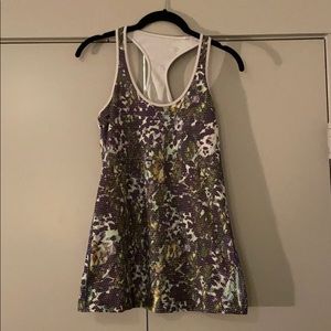 Size 8 Lululemon Cool Racer Back- pixilated flower